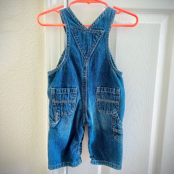 OSHKOSH Bigosh Long Denim Overalls 100% Cotton Size 3 Months 5/$15 - Picture 2 of 3